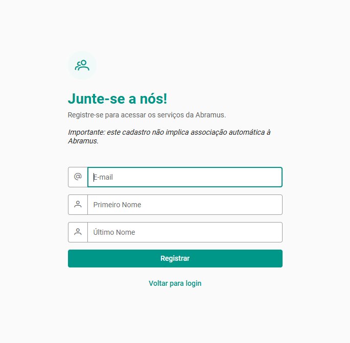 Formulário de registro com campos de e-mail, primeiro nome e sobrenome